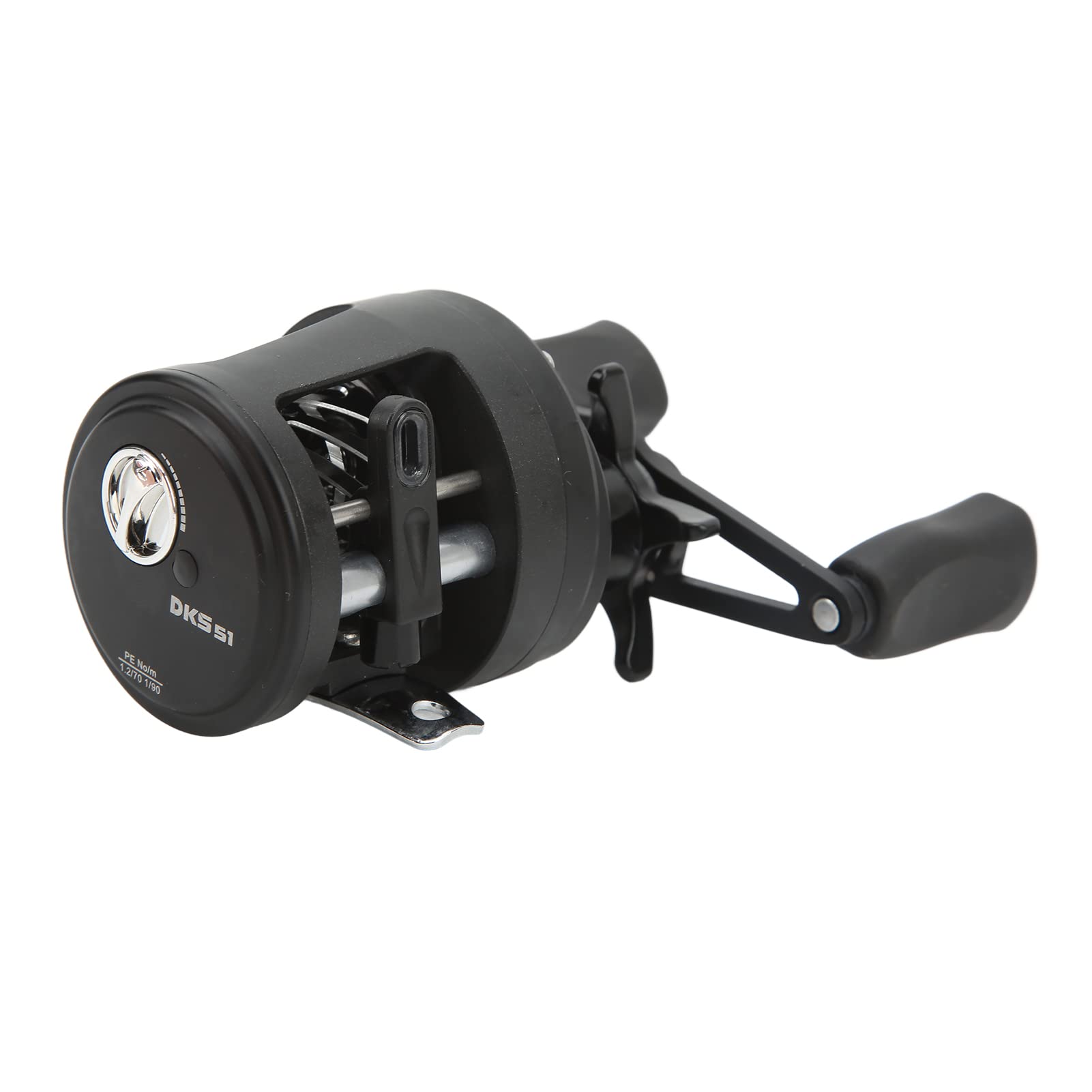 Baitcaster-Rolle, Baitcaster-Rollen, Langstrecken-Köder-Angeltrommelrad, DKS-Wassertropfen-Baitcasting-Rolle, Object-Baitcaster-Angelrolle (DKS51 Linke Hand)