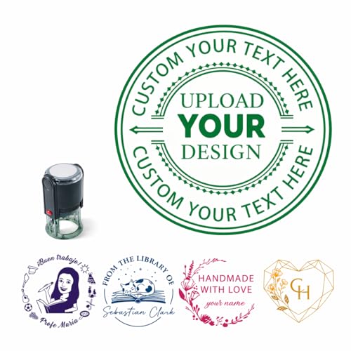 Custom Self-Inking Signature Stamp Personalized Rubber Stamp for Business & Office Return Address Name Stamp Multiple Colors and Sizes