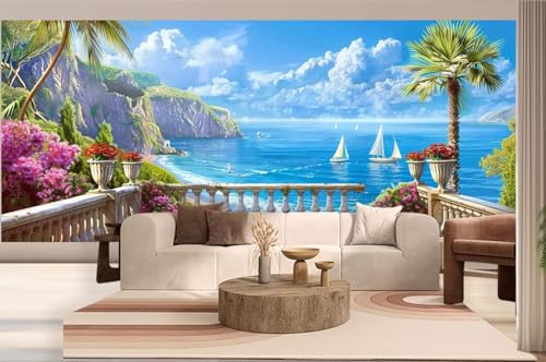 Diamond Painting Ville 70x40 cm | Kit Broderie Diamant 5D Grand Format Voilier