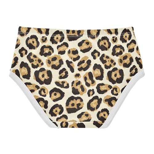 Leopard Spots Tan Black Beige Toddler Underwear Floral 2t Cotton Panties Little Girl Florals Undies Kids Briefs2