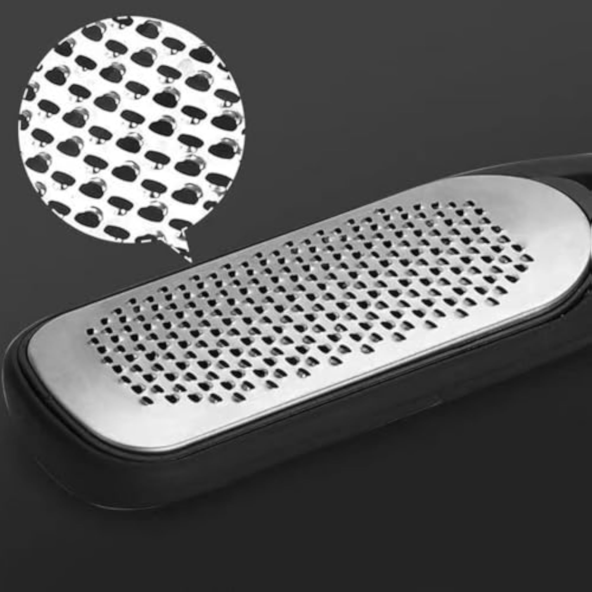 2 PCS Double Sided Metal Foot Scrubber, Black & White