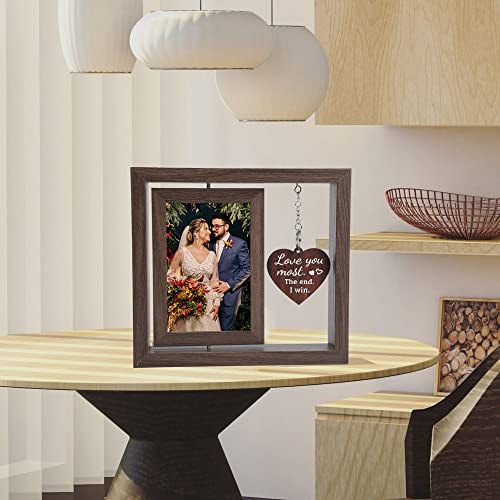 Daisred Wedding Gifts Picture Frame For Couples, Engagement Gifts For Engaged Couples - Love You Most, The End. I Win. Romantic Picture Frame For 4X6 Photo #TOP1