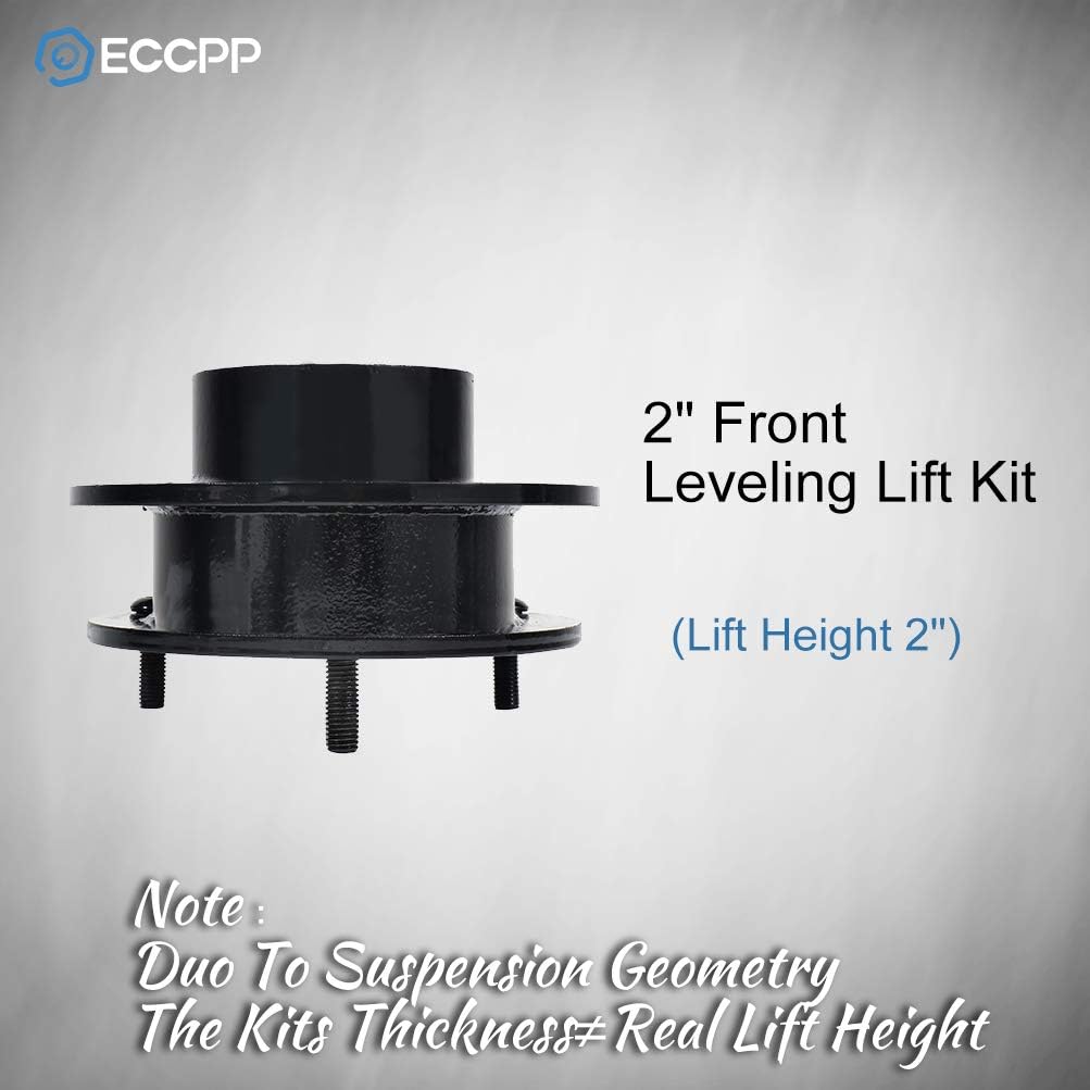ECCPP Front Leveling Lift Kit 2 inch Leveling Kit for Dodge Ram 1500 1994-2001 2006-2010 for Dodge Ram 2500 1994-2010 for Dodge Ram 3500 1994-2010 Raise 50.8mm Forged Aluminum Strut Spacers