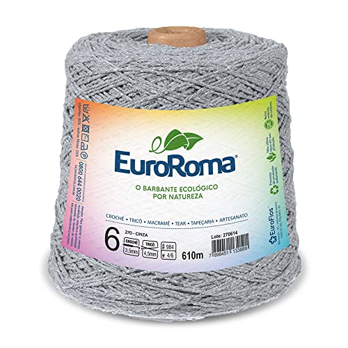 Barbante EuroRoma Nº6 4/6 600G 610m Cinza