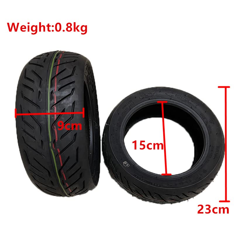 Pneu Trotinette Electrique,Roue de Trottinette éle 10x3.00-6 Pneu sans Tube for Scooter électrique 10 Pouces 10x3.0 CST Pneus de Scooter 10 "Portez Le Pneu à Vide