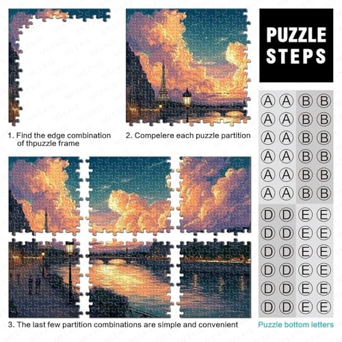 Mini puzzle para adultos de 1000 piezas con encaje perfecto de papel 4