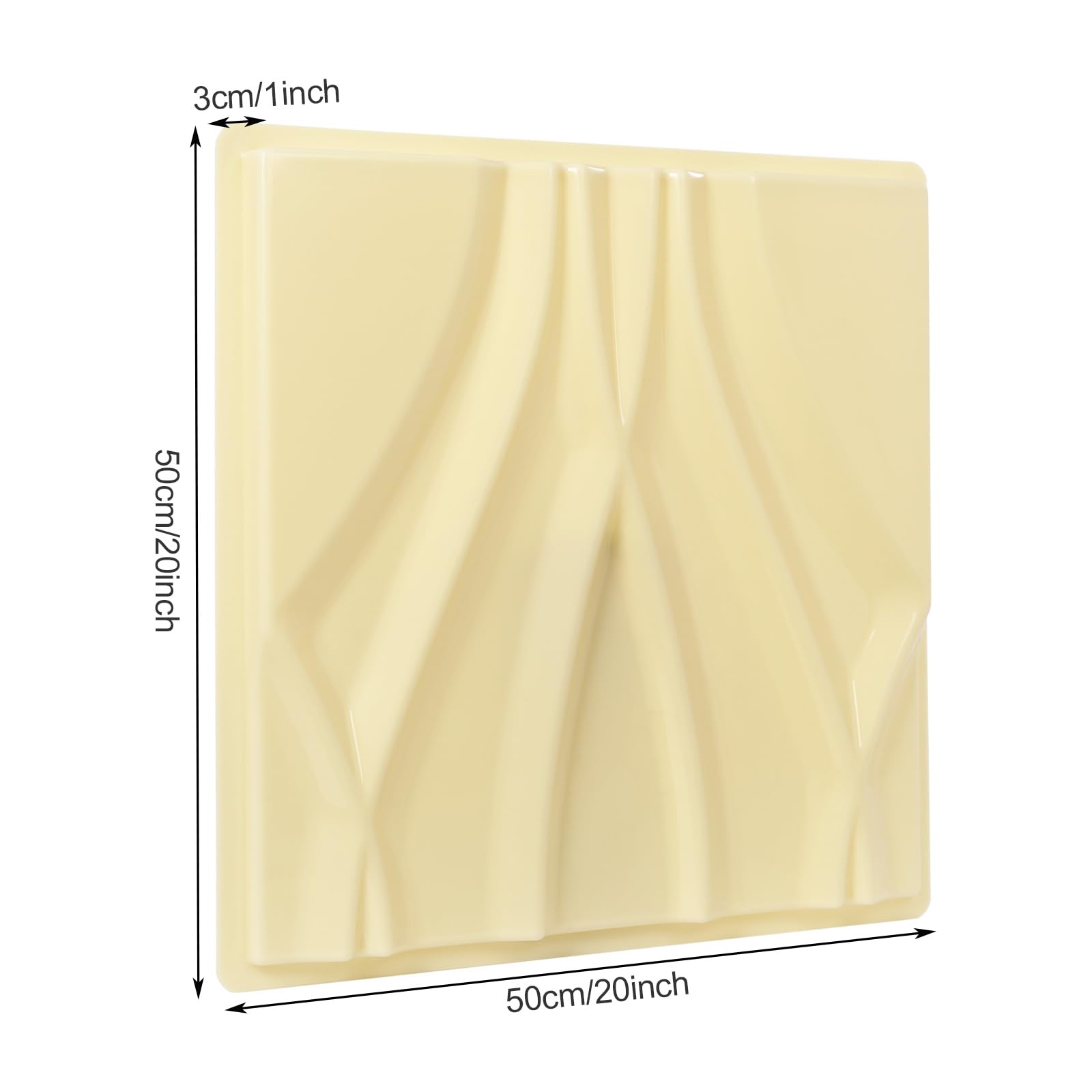 50 x 50 x 3 cm, fondo de piedra 3D para diseño de decoración de pared de TV, moldes de plástico ABS al vacío para decoración de paredes interiores, revestimiento de pared cuadrado para salón