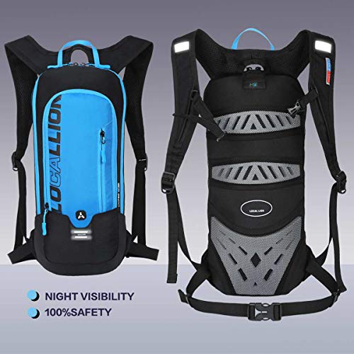 LOCAL LION Fietsrugzak, skirugzak, klein, voor dames en heren, 6 liter,  ultralicht, waterdicht, met drinksysteem voor… – Plastictasvrij