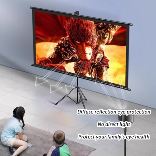 Pantalla de proyección 72" con trípode y ratio 16:9 miniatura 4