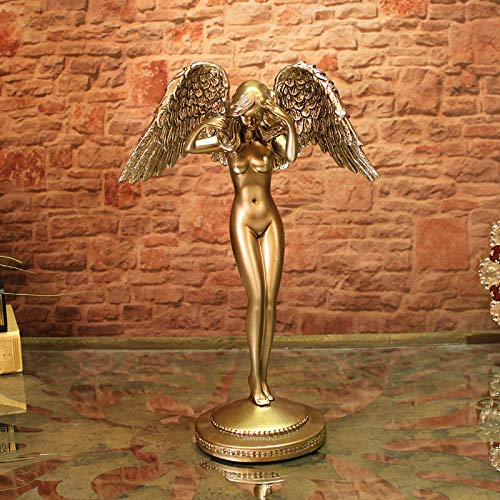 Statues d'ange fille en résine pour casser la monotonie des meubles d'armoire vides