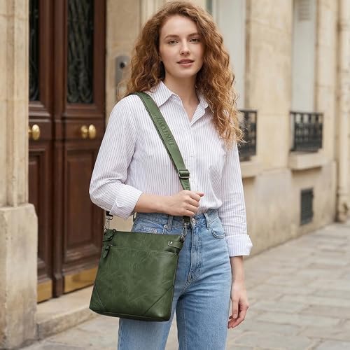 Image of TANTOMI Crossbody Bags for Women, PU Leather Hobo Purse Shoulder Handbags | Adjustable Wide Strap, Multi Pockets, Roomy, Lightweight, Versatile for Everyday or Travel