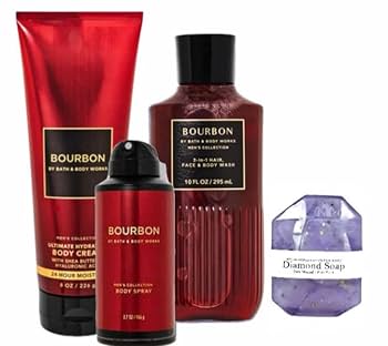 大人気Bath&Bodyメンズ バスボディ★bourbonボディクリームセット B&B Works BOURBON Men's Set - Body Cream, 3-in-1 Wash