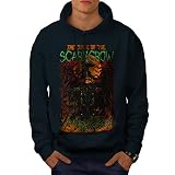 wellcoda Épouvantail Nuit Panique Homme Sweat à Capuche 0  Sweat à Capuche décontracté