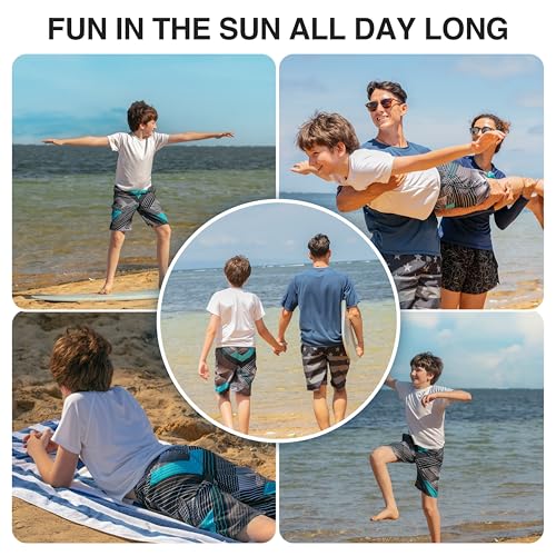 Image of Kanu Surf Boys' Toddler Troy Stripe Swim Trunks