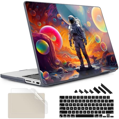 May Chen for 2026 MacBook Pro 14-inch M5 M4 M3 M2 M1 Pro/Max Chip, Release 2026 2025-2021, Model A3427 A3426 A3434 A3112 A3401 A3185, Plastic Hard Shell with Keyboard Cover, Astronaut