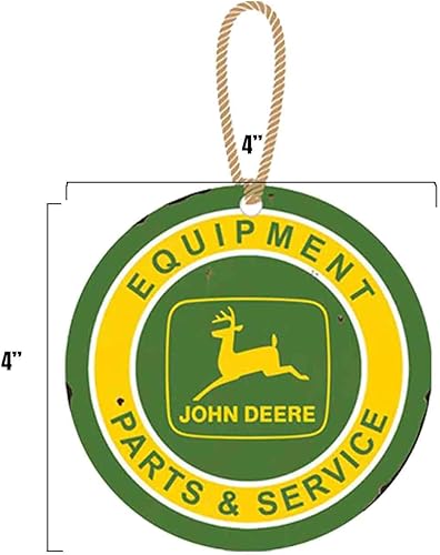 Miniatura 9 de John Deere Quality Farm Equipment - Letrero de metal en relieve, vintage de John Deere para garaje o cueva de hombre