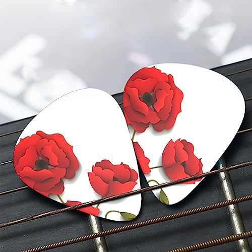Lot de 12 médiators tendance et durables en forme de coquelicot pour guitare électrique et basse - Les Beatles, Paul McCartney, John Lennon, RIngo Starr, George Harrison Lot de 12 médiators tendance et durables en forme de coquelicot pour guitare électrique et basse – Image 8