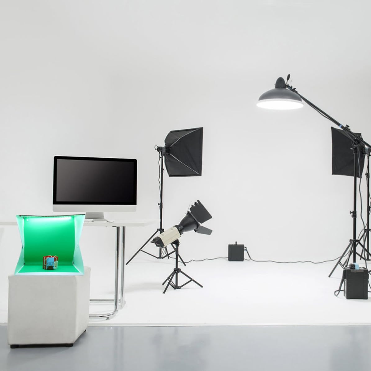 ULTECHNOVO Mini Tente de Shooting Photo Portable 40cm Éclairage LED Réglable, Fond Blanc en PVC et Polyester, Anti-Reflets pour Petits Produits et Gadgets