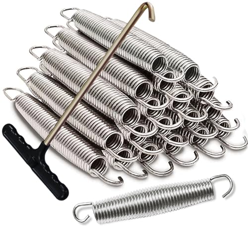 Eurmax USA 5.5 inches Trampoline Springs Heavy Duty Stainless Replacement Spring Trampoline Parts with T Hook, 20pcs-Pack