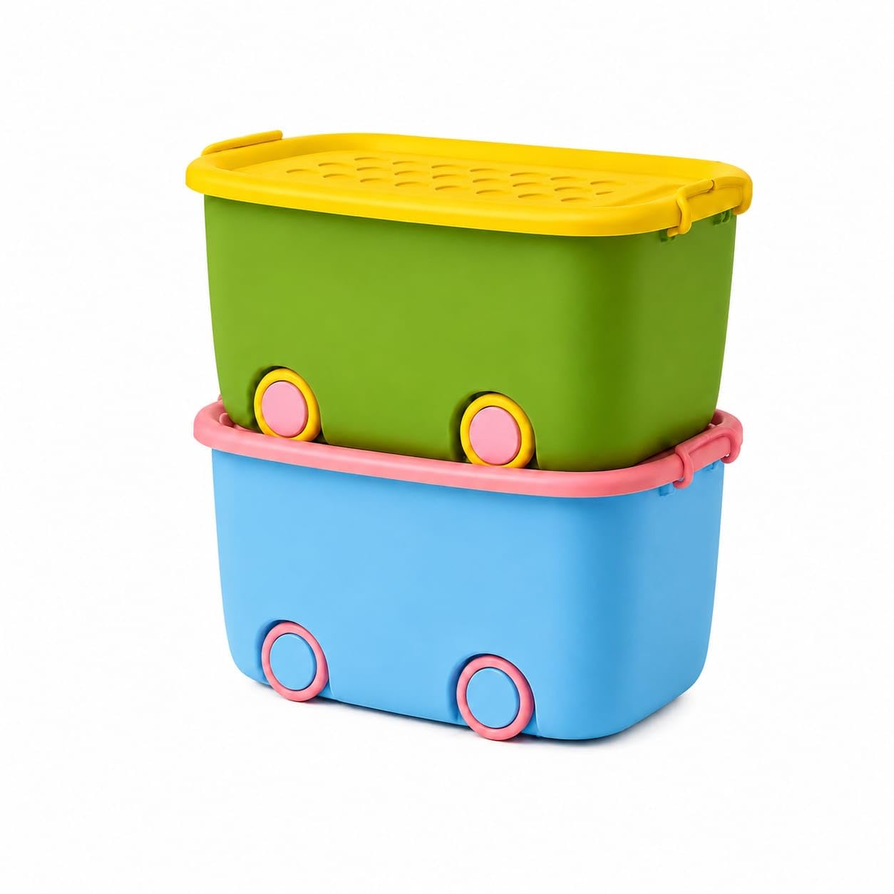 Toy Organizer Storage Box with Wheels for Kids – Fun Vehicle-Shaped Bin with Lid – Large Plastic Container for Playroom, Nursery & Daycare. (Pack of 1)-image-41
