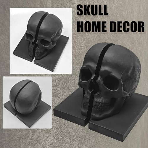 Estatua Decorativa Calavera Negra de Resina miniatura 6