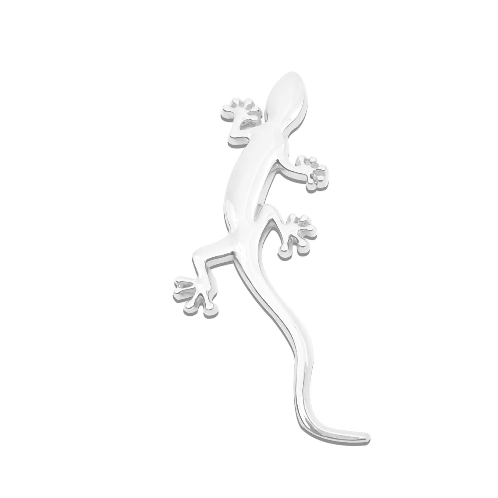 Gecko Car Stickers Automotive Body Decals Fashion 3D Gecko Shape Pure Metal Chrome Badge Emblem Decal Sticker Car