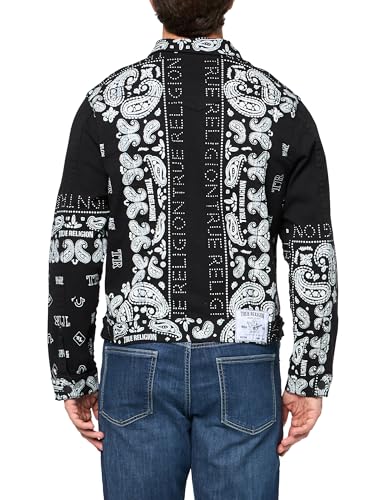 Image of True Religion Men's Jimmy Jacket Discharge Bandana, Black