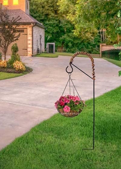 GARDEN DECO Shepherd Hook for Hanging planters and Hanging Bird feeders for Outdoor Garden, Metal Rust-Resistant. (Set of 4 Pcs, Black) (B0CMZPW1M8) Amazon Price History, Amazon Price Tracker