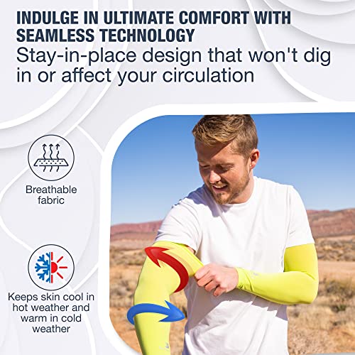 Image of SportsTrail Cooling Arm Sleeves for Men & Women - Breathable, UV Sun Protection, Sports Arm Sleeves for Women, Men & Youth