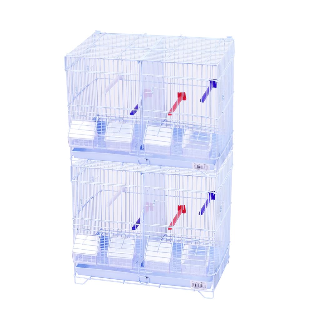 Jaula Metálica de Criar para Pájaros con Comedero - 2 Pisos Color Aleatorio (DZL304)