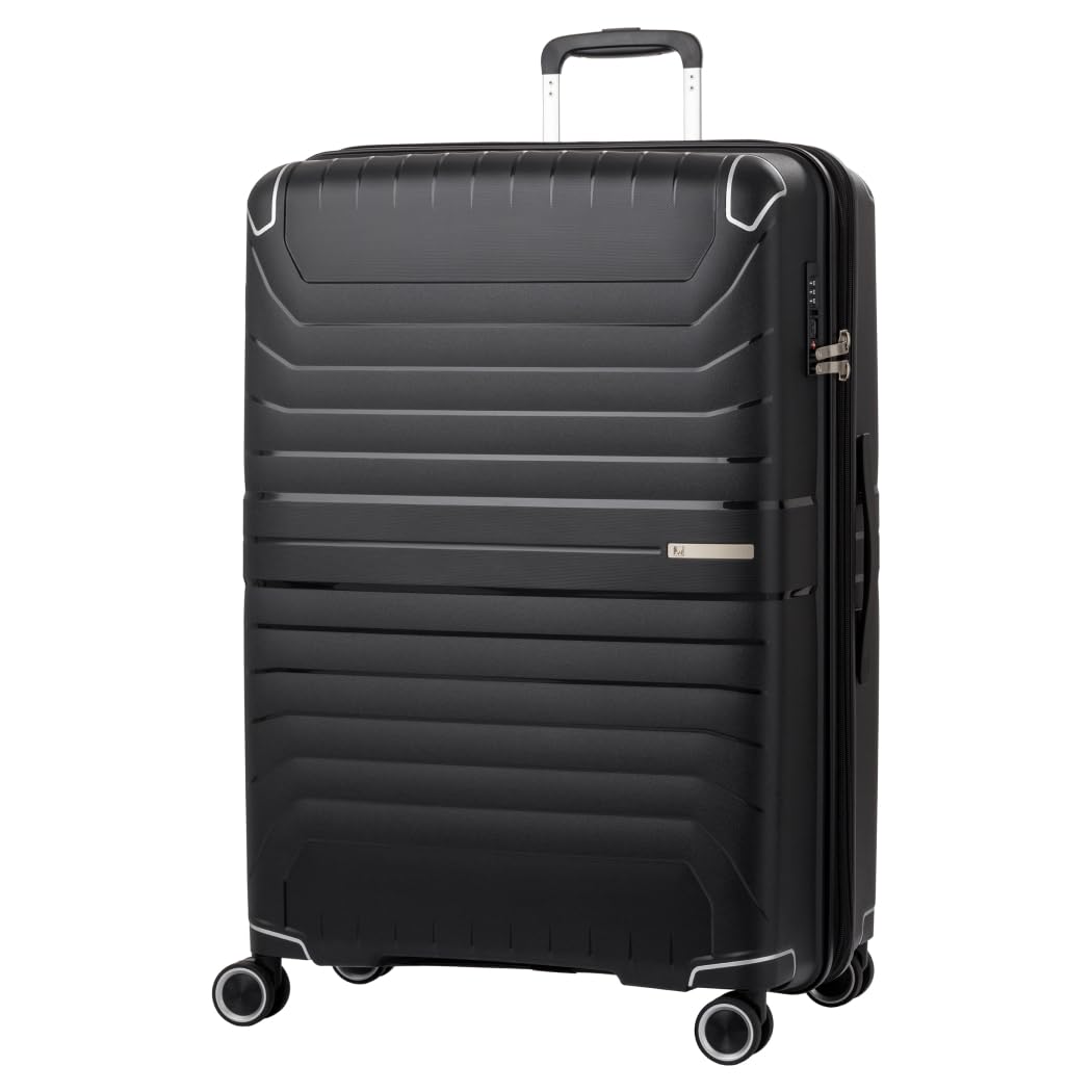LEGEND WALKER LW 5304 VITA hardshell Expansion security zipper Spinner Luggage Black