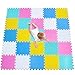 meiqicool Tappeto Bambini Puzzle, Tappeto Puzzle da Gioco Multicolore in Soffice Schiuma Eva Pieghevole 25 Pezzo 142 x 142cm