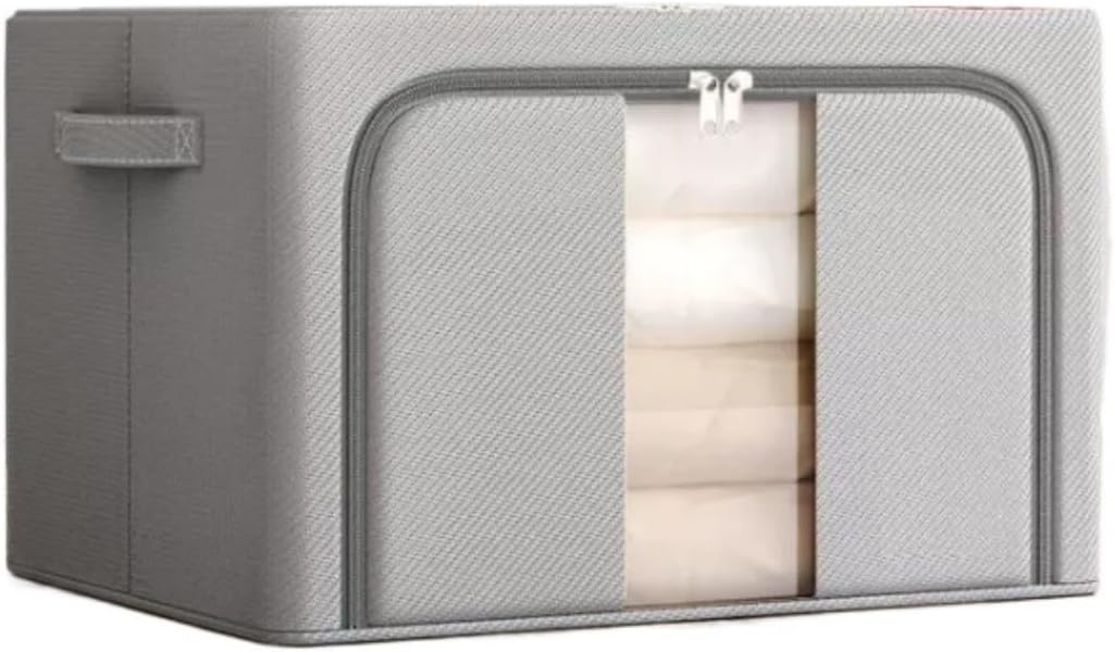 Storage Bags for Duvets Clothes Storage Bag Storage Containers with Handles and Clear Window Foldable Under Bed Storage (A 40 * 30 * 20cm)