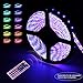 Produktbild LED Strip, LED Streifen, infinitoo led band 5M 5050 RGB 300er LEDs mit Fernbedienung 44 Tasten, Mehrfarbige Bänder für beleuchtung, unter Schrank, Terrasse, Balkon, Party und Haus Deko