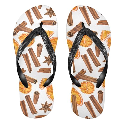 Cooking Spices White Flip Flops for Beach Thong Sandals Anti-slip Lightweight Beach Shoes for Summer Travel Swim