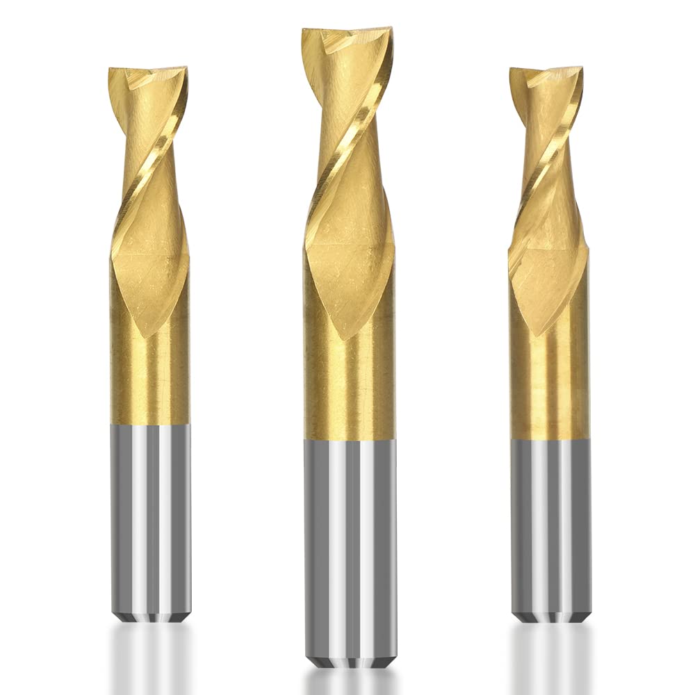 Frez CNC, frez z płaskim łbem z węglika spiekanego, frez HSS, 2-fletowy, spiralny frez do drewna, metalu, aluminium