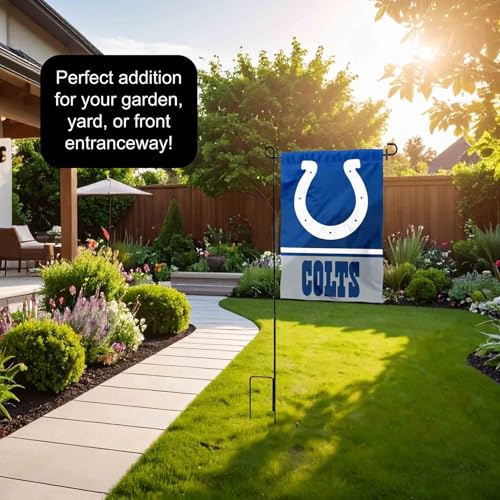 Drapeau de jardin Indianapolis Colts support métallique extérieur - 4