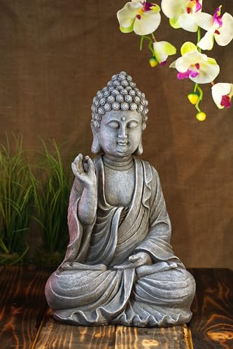 Schneemann-Versand Großer Thai Buddha Budda wunderschöne Figur Stein-Optik 40cm