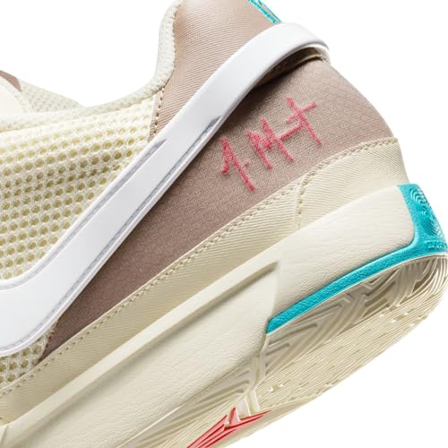 Nike Nike Ja 1 Basketball Shoes (DR8785-102, Coconut Milk/Khaki/Black/Coconut Milk) Size 10