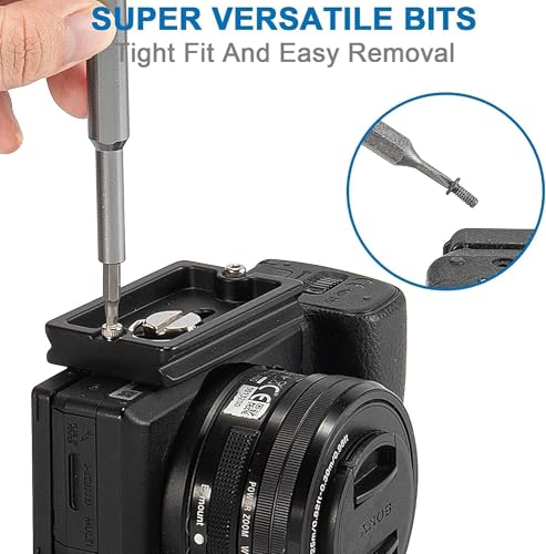 Image of DEVER 24-in-1 Precision Screwdriver Set with Magnetic Handle & Interchangeable Bits | Compact Portable Repair Tool Kit with Storage Case for Electronics, Mobile, PC, Watch, Home & Auto Repair-Black