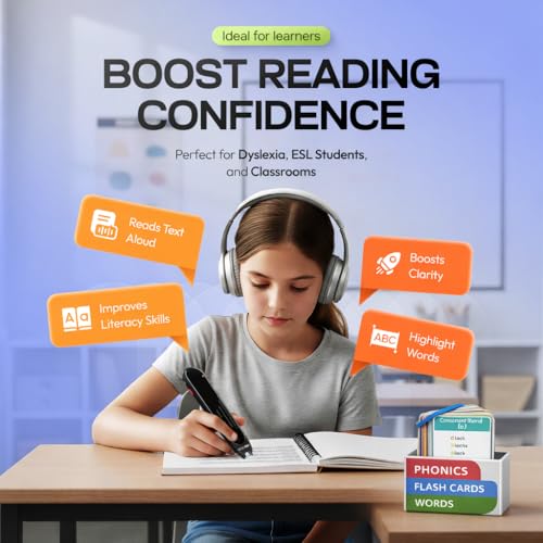 Image of Scanmarker Max Reading Pen + Phonics Cards Bundle | Designed for Classroom Support with Phonics Assistance, Lock Function and Assistive Web App