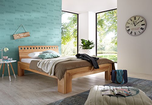 MeinMassivholz Bett Luzern aus Kernbuche | Massivholzbett mit Kopfteil in 200 x 200 cm - B019B3ZT9I MeinMassivholz Bett Luzern aus Kernbuche | Massivholzbett mit Kopfteil in 200 x 200 cm