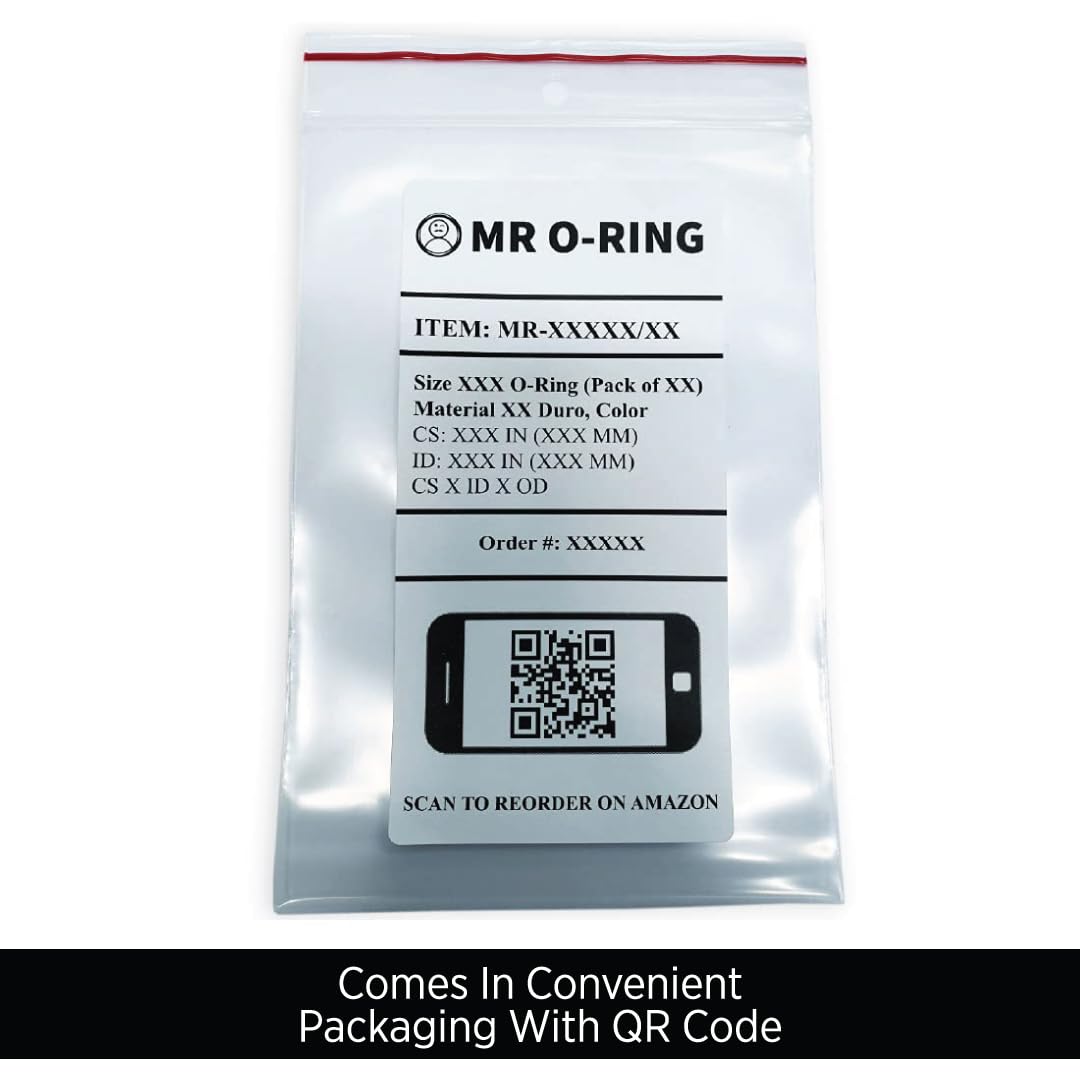Mr O-Ring 1X1.15 Metric Nitrile O-Ring - 70A Durometer, 1.15 mm ID, 3.15 mm OD, 1 mm CS, Black (Pack of 500)