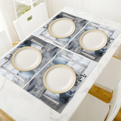 Set de table thermorésistant teckel anti-tache pour table à manger