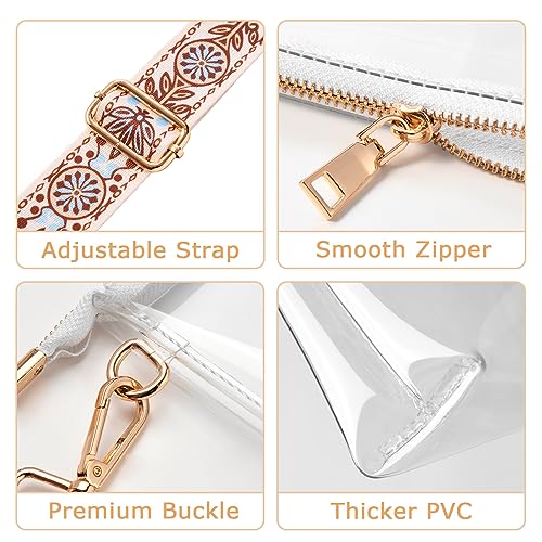 Image of Clear Purse for Women - Stadium Approved Crossbody Bag, Small Stadium Bag for Concerts & Sports Events