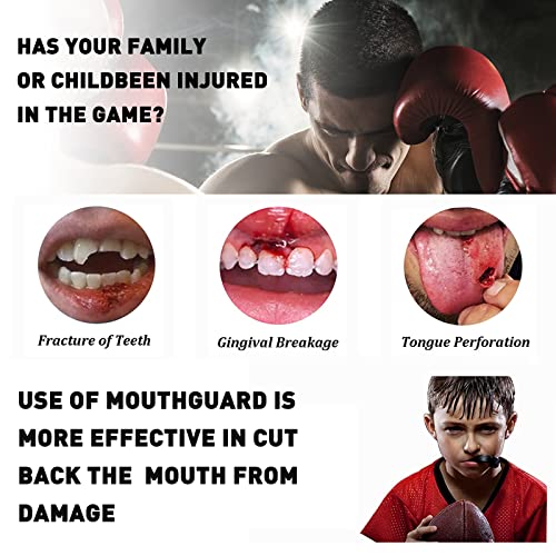 Yafiygi 3 Pack Kids Youth Mouth Guard Football Sports Braces Mouthguards For Mouthpiece Boys Teeth thumb #4