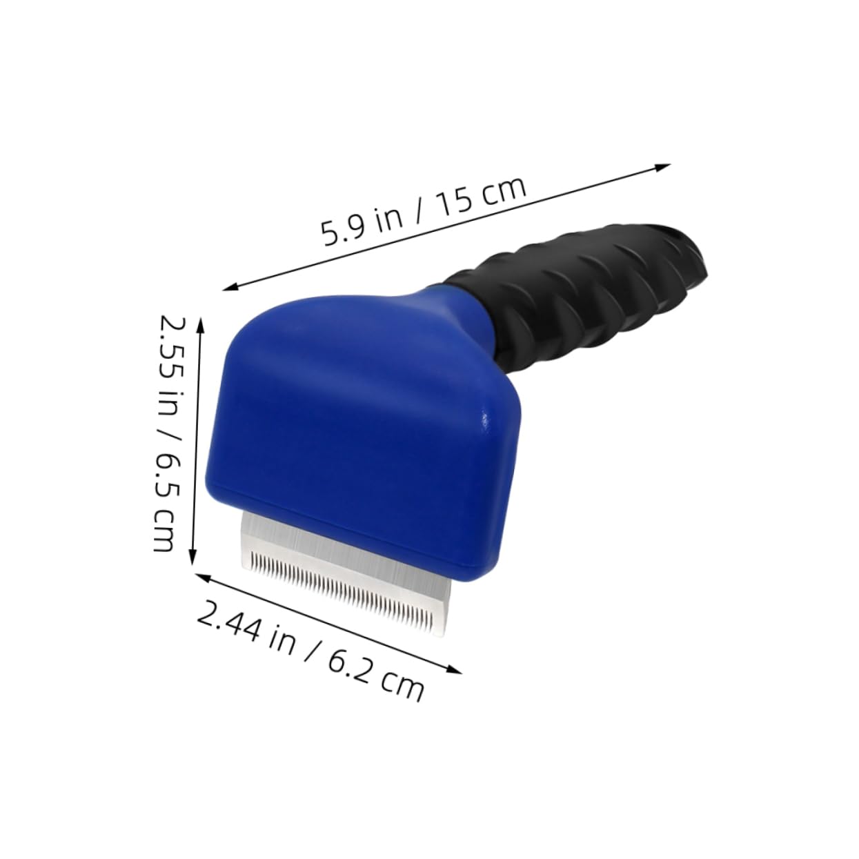 Garneck Ergonomic Handle Pet Hair Comb Dog Grooming Comb Deshedding Brush for Cats Dogs Comfortable Use