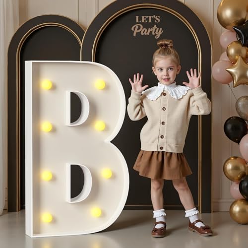 Mixifox Marquee Letters 3 Feet Tall, Large Light up Letters B for Decor