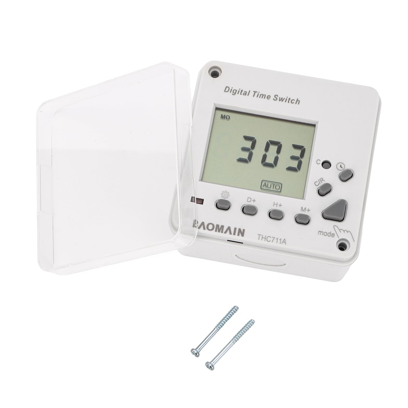 BAOMAIN THC711A Digital Programmable Timer Switch, 220-240V AC 16A Weekly Electronic Relay, 17 On/Off Programs - Image 3