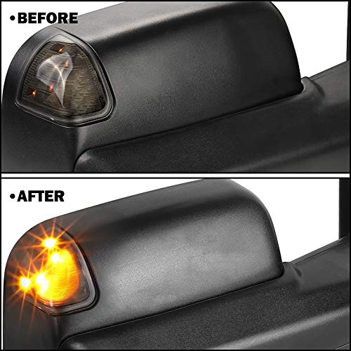 LED Turn Signal Light Left & Light Side Rear View Mirror Lamps Replacement for 2010-2018 Dodge Ram 1500 2500 3500 4500 5500 Smoked Lens Replace 68302828AA 68302829AA - Thumbnail 4